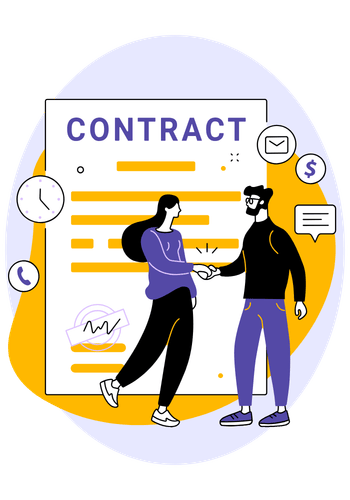 Handschriftliche Unterschrift unter Verträgen in SalesWizard CRM