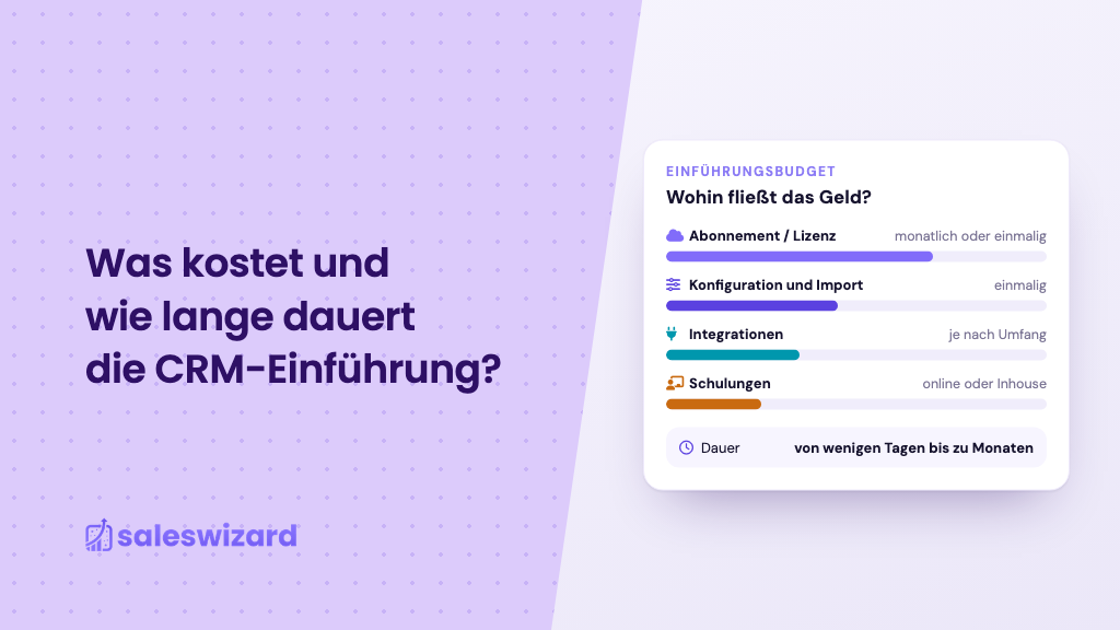 Budget einer CRM-Einführung: Abonnement, Konfiguration, Integrationen und Schulungen