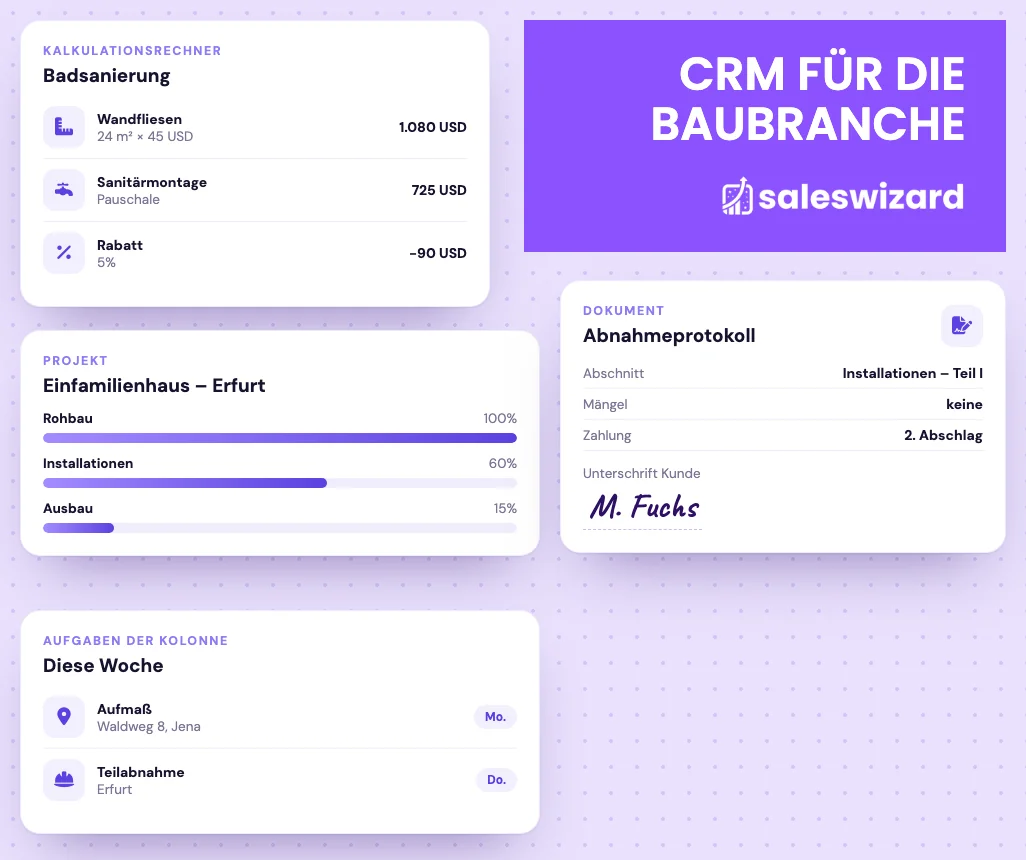CRM für die Baubranche